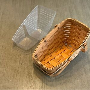 Longaberger Vegtable Woven Basket with Plastic Liner year 2000